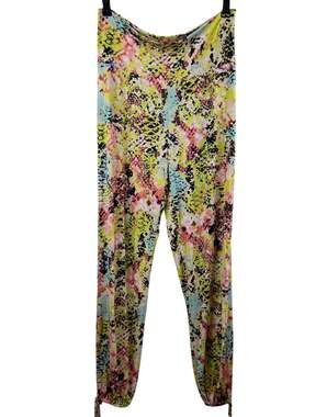 Pheel Multi Stretch Neon Snake Skin High-Waisted Pull-On Jogger Size Medium M1